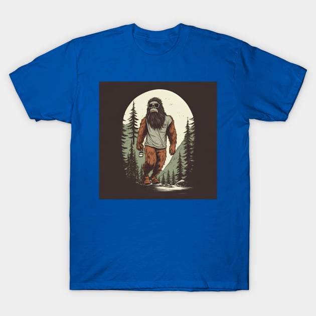 Dope Sasquatch in Nature T-Shirt by Grassroots Green